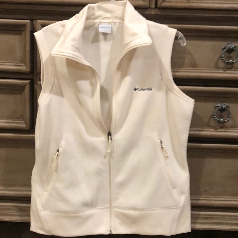 Columbia XL Polyester Vest Off White XL